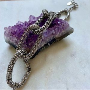 Lisa Freede Silver Mesh Link Bracelet